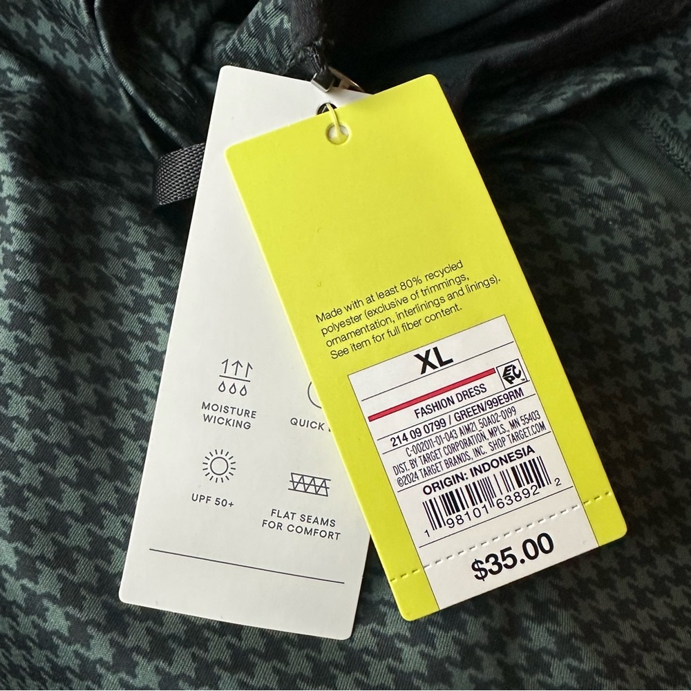 Target Green Textured Racerback Mini Dress - Picture 5 of 5